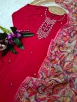 MOST PICKED VISCOSE RAYON SEQUENCE EMBROIDERY WORK TOP BOTTOM WITH DUPATTA PARTY WEAR WHOLESALE PRICE ETHNIC GARMENT (3)