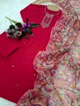 MOST PICKED VISCOSE RAYON SEQUENCE EMBROIDERY WORK TOP BOTTOM WITH DUPATTA PARTY WEAR WHOLESALE PRICE ETHNIC GARMENT (3)
