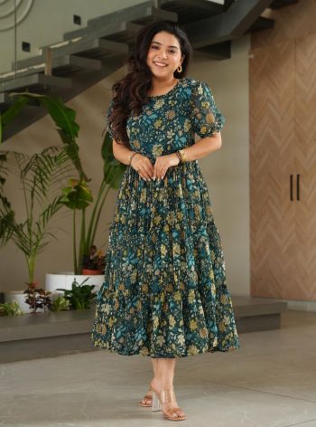 NEW ARRIVAL GEORGETTE PRINTED ONEPIECE RAMA
