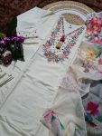 NEW ARRIVAL CHANDERI SILK EMBROIDERY SEQUENCE WORK TOP BOTTOM WITH DUPATTA PARTY WEAR WHOLESALE PRICE ETHNIC GARMENT (5)