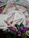 NEW ARRIVAL CHANDERI SILK EMBROIDERY SEQUENCE WORK TOP BOTTOM WITH DUPATTA PARTY WEAR WHOLESALE PRICE ETHNIC GARMENT (5)