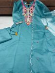 NEW ARRIVAL CHANDERI SILK EMBROIDERY WORK TOP BOTTOM WITH DUPATTA PARTY WEAR WHOLESALE PRICE ETHNIC GARMENT (8)