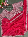NEW ARRIVAL CHINON EMBROIDERY LEHENGA SAREE ATTACHED DUPATTA BELT WITH STITCHED BLOUSE PARTY WEAR WHOLESALE PRICE ETHNIC GARMENT (6)