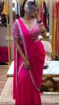 NEW ARRIVAL CHINON EMBROIDERY LEHENGA SAREE ATTACHED DUPATTA BELT WITH STITCHED BLOUSE PARTY WEAR WHOLESALE PRICE ETHNIC GARMENT (6)
