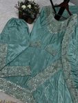 NEW ARRIVAL CHINON EMBROIDERY THREAD SEQUENCE WORK TOP PALAZZO WITH DUPATTA PARTY WEAR WHOLESALE PRICE ETHNIC GARMENT (6)