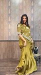 NEW ARRIVAL CHINON SILK EMBROIDERY SEQUENCE WORK TOP WITH PLEATED SKIRT PARTY WEAR WHOLESALE PRICE ETHNIC GARMENT (3)