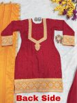 NEW ARRIVAL CHINON SILK THREAD CODING PEARL WORK TOP PATIYALA WITH DUPATTA PARTY WEAR WHOLESALE PRICE ETHNIC GARMENT (5)
