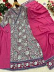 NEW ARRIVAL COTTON EMBROIDERY WORK ANARKALI GOWN BOTTOM WITH DUPATTA FESTIVE WEAR WHOLESALE PRICE ETHNIC GARMENT (3)