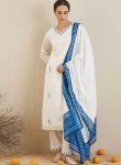 NEW ARRIVAL COTTON EMBROIDERY WORK TOP BOTTOM WITH DUPATTA CASUAL WEAR WHOLESALE PRICE ETHNIC GARMENT (3)