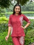 NEW ARRIVAL COTTON WITH EMBROIDERY WORK CO-ORD SET CASUAL WEAR WHOLESALE PRICE ETHNIC GARMENT (7)