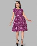 NEW ARRIVAL CREPE DIGITAL PRINTED KURTI  WINE