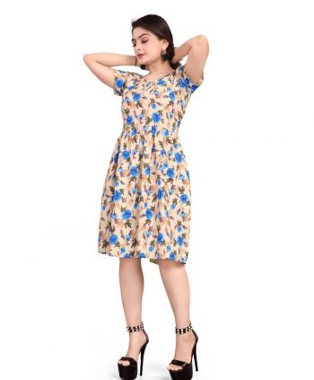NEW ARRIVAL CREPE DIGITAL PRINTED KURTI  SKY