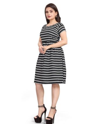 NEW ARRIVAL CREPE DIGITAL PRINTED KURTI  BLACK