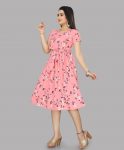NEW ARRIVAL CREPE DIGITAL PRINTED KURTI  BABY PINK