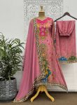 NEW ARRIVAL DIGITAL PRINTED WITH REAL MIRROR HAND WORK TOP BOTTOM WITH DUPATTA FESTIVE WEAR WHOLESALE PRICE ETHNIC GARMENT (9)