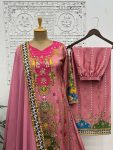 NEW ARRIVAL DIGITAL PRINTED WITH REAL MIRROR HAND WORK TOP BOTTOM WITH DUPATTA FESTIVE WEAR WHOLESALE PRICE ETHNIC GARMENT (9)