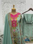 NEW ARRIVAL DIGITAL PRINTED WITH REAL MIRROR HAND WORK TOP BOTTOM WITH DUPATTA FESTIVE WEAR WHOLESALE PRICE ETHNIC GARMENT (4)