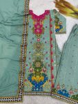 NEW ARRIVAL DIGITAL PRINTED WITH REAL MIRROR HAND WORK TOP BOTTOM WITH DUPATTA FESTIVE WEAR WHOLESALE PRICE ETHNIC GARMENT (4)