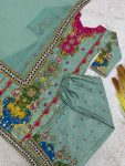 NEW ARRIVAL DIGITAL PRINTED WITH REAL MIRROR HAND WORK TOP BOTTOM WITH DUPATTA FESTIVE WEAR WHOLESALE PRICE ETHNIC GARMENT (4)
