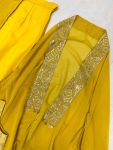 NEW ARRIVAL GEORGETTE EMBROIDERY SEQUENCE MIRROR WORK BLOUSE SKIRT WITH SHRUG PARTY WEAR WHOLESALE PRICE ETHNIC GARMENT (3)