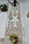 NEW ARRIVAL GEORGETTE EMBROIDERY SEQUENCE THRED WORK TOP PALAZZO WITH DUPATTA PARTY WEAR WHOLESALE PRICE ETHNIC GARMENT (5)