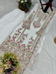 NEW ARRIVAL GEORGETTE EMBROIDERY SEQUENCE THRED WORK TOP PALAZZO WITH DUPATTA PARTY WEAR WHOLESALE PRICE ETHNIC GARMENT (5)