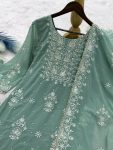 NEW ARRIVAL GEORGETTE EMBROIDERY SEQUENCE WORK TOP PALAZZO WITH DUPATTA FESTIVE WEAR WHOLESLAE PRICE ETHNIC GARMENT (3)