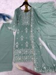 NEW ARRIVAL GEORGETTE EMBROIDERY SEQUENCE WORK TOP PALAZZO WITH DUPATTA FESTIVE WEAR WHOLESLAE PRICE ETHNIC GARMENT (3)