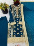 NEW ARRIVAL GEORGETTE EMBROIDERY SEQUENCE WORK TOP PALAZZO WITH DUPATTA PARTY WEAR WHOLESALE PRICE ETHNIC GARMENT (3)