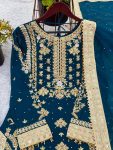 NEW ARRIVAL GEORGETTE EMBROIDERY SEQUENCE WORK TOP PALAZZO WITH DUPATTA PARTY WEAR WHOLESALE PRICE ETHNIC GARMENT (3)
