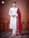 NEW ARRIVAL GEORGETTE EMBROIDERY SEQUENCE WORK WITH MOTI WORK TOP BOTTOM WITH DUPATTA PARTY WEAR WHOLESALE PRICE ETHNIC GARMENT (5)