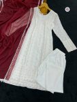 NEW ARRIVAL GEORGETTE EMBROIDERY SEQUENCE WORK WITH MOTI WORK TOP BOTTOM WITH DUPATTA PARTY WEAR WHOLESALE PRICE ETHNIC GARMENT (5)