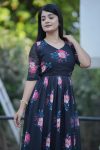 NEW ARRIVAL GEORGETTE FLORAL PRINTED WITH FRILL PATTERN WORK GOWN FESTIVE WEAR WHOLESALE PRICE ETHNIC GARMENT (2)