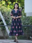 NEW ARRIVAL GEORGETTE FLORAL PRINTED WITH FRILL PATTERN WORK GOWN FESTIVE WEAR WHOLESALE PRICE ETHNIC GARMENT (2)