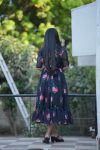 NEW ARRIVAL GEORGETTE FLORAL PRINTED WITH FRILL PATTERN WORK GOWN FESTIVE WEAR WHOLESALE PRICE ETHNIC GARMENT (2)