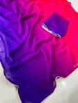 NEW ARRIVAL GEORGETTE MULTI COLOR PLAIN LACE WORK SAREE WITH UNSTITCHED BLOUSE PARTY WEAR WHOLESALE PRICE ETHNIC GARMENT (3)