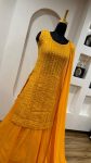 NEW ARRIVAL GEORGETTE PAPER MIRROR WORK TOP LEHENGA WITH DUPATTA PARTY WEAR WHOLESALE PRICE ETHNIC GARMENT (4)
