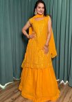 NEW ARRIVAL GEORGETTE PAPER MIRROR WORK TOP LEHENGA WITH DUPATTA PARTY WEAR WHOLESALE PRICE ETHNIC GARMENT (4)