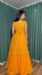 NEW ARRIVAL GEORGETTE PAPER MIRROR WORK TOP LEHENGA WITH DUPATTA PARTY WEAR WHOLESALE PRICE ETHNIC GARMENT (4)
