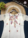 NEW ARRIVAL GEORGETTE THREAD EMBROIDERY LACE WORK TOP BOTTOM WITH DUPATTA PARTY WEAR WHOLESALE PRICE ETHNIC GARMENT (6)