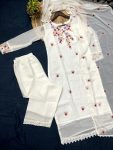 NEW ARRIVAL GEORGETTE THREAD EMBROIDERY LACE WORK TOP BOTTOM WITH DUPATTA PARTY WEAR WHOLESALE PRICE ETHNIC GARMENT (6)