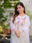 NEW ARRIVAL GEORGETTE THREAD EMBROIDERY LACE WORK TOP BOTTOM WITH DUPATTA PARTY WEAR WHOLESALE PRICE ETHNIC GARMENT (6)