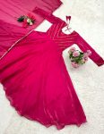 NEW ARRIVAL JIMMY CHOO SEQUENCE EMBROIDERY WORK GOWN WITH DUPATTA FESTIVE WEAR WHOLESALE PRICE ETHNIC GARMENT (3)