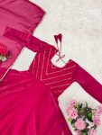 NEW ARRIVAL JIMMY CHOO SEQUENCE EMBROIDERY WORK GOWN WITH DUPATTA FESTIVE WEAR WHOLESALE PRICE ETHNIC GARMENT (3)