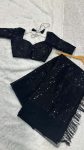 NEW ARRIVAL NET SEQUENCE THREAD JHALAR LACE WORK SAREE WITH UNSTITCHED BLOUSE PARTY WEAR WHOLESALE PRICE ETHNIC GARMENT (4)