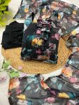NEW ARRIVAL ORGANZA TABBY SILK DIGITAL PRINTED GOWN BOTTOM WITH DUPATTA PARTY WEAR WHOLESALE PRICE ETHNIC GARMENT (8)