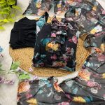 NEW ARRIVAL ORGANZA TABBY SILK DIGITAL PRINTED GOWN BOTTOM WITH DUPATTA PARTY WEAR WHOLESALE PRICE ETHNIC GARMENT (8)
