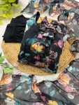 NEW ARRIVAL ORGANZA TABBY SILK DIGITAL PRINTED GOWN BOTTOM WITH DUPATTA PARTY WEAR WHOLESALE PRICE ETHNIC GARMENT (8)
