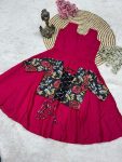 NEW ARRIVAL PV SILK PLAIN ONE PIECE WITH ZIG ZAG BACK SIDE WORKED JACKET PARTY WEAR WHOLESALE PRICE ETHNIC GARMENT (3)