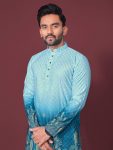 NEW ARRIVAL RAYON COTTON CROCHET WORK KURTA PAYJAMA FESTIVE WEAR WHOLESALE PRICE ETHNIC GARMENT (3)